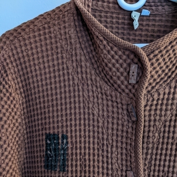 By JJ Jacket Brown Waffle Weave Unlined Large - Picture 2 of 5